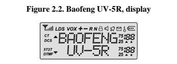 baofeng UV-5R display overview