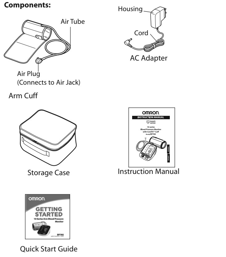 omron blood pressure monitor components