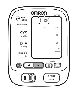 Omron Intelli Sensi 10 Series Blood Pressure Monitor BP785 User Manual