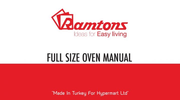Ramtons rf403 Full Size Oven User Manual 